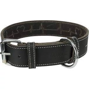 TRIXIE GREASED LEATHER COLLAR BŐR NYAKÖRV M