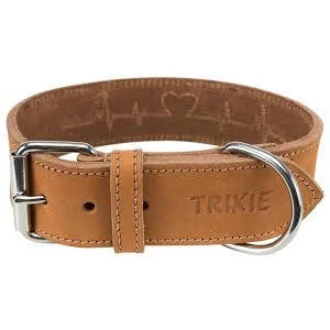 TRIXIE LEATHER RUSTIC BŐR NYAKÖRV BARNA M 38-47cm//40mm