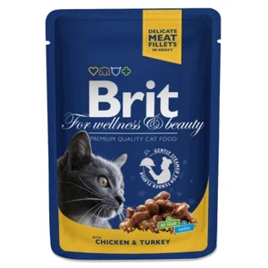 BRIT PREMIUM CAT 24X100G ALUTASAK CSIRKE PULYKA NEDVESTÁP MACSKA