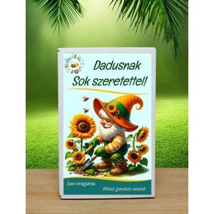 6 db.-os Feliratos Dadusnak Sok Szeretettel viráglabda-napraforgó vetőmag keverékkel