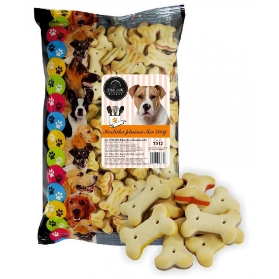 RD7012 KUTYAKEKSZ TÖLTÖTT CSONT MIX 500G JUTALOMFALAT FINE DOG