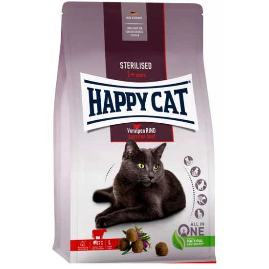 HAPPY CAT ADULT STERIL VORALPEN MARHA 10KG MACSKA SZÁRAZ TÁP