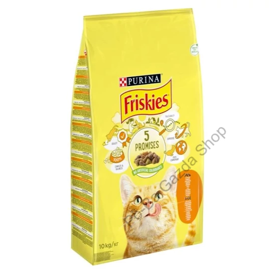 PURINA FRISKIES ADULT MACSKA ELEDEL CSIRKE 10KG