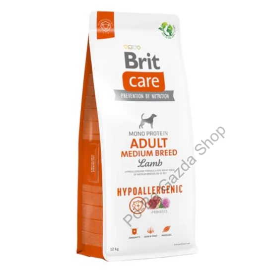 BRIT CARE HYPOALLERGÉN ADULT MEDIUM BREED LAMB RICE 12KG