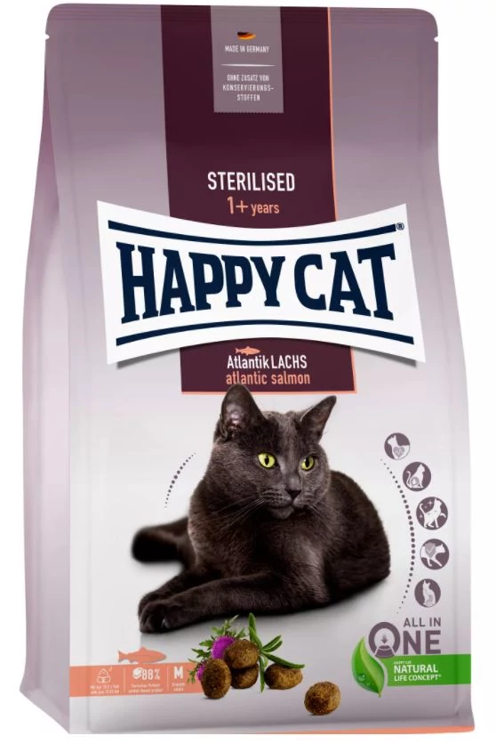 HAPPY CAT ADULT STERIL ATLANTIK LAZAC 10KG MACSKA SZÁRAZ TÁP