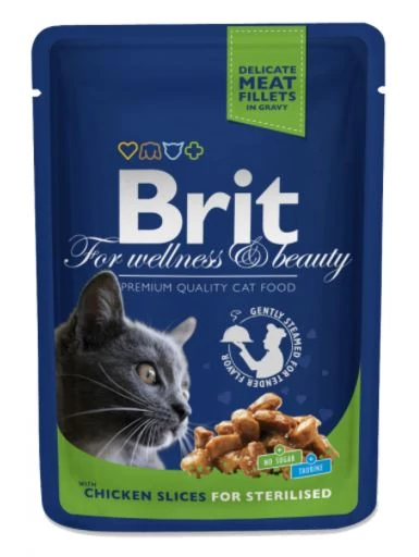 BRIT PREMIUM CAT 24X100G ALUTASAK STERILIZED CHICKEN NEDVESTÁP MACSKA