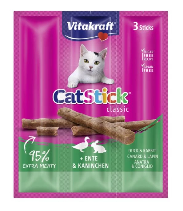 VK CAT-STICK MINI KACSA-NYÚL 18G 3DB MACSKA JUTALOMFALAT VITAKRAFT