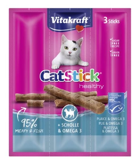 VK CAT-STICK MINI LEPÉNYHAL OMEGA3 3X6G JUTALOMFALAT VITAKRAFT