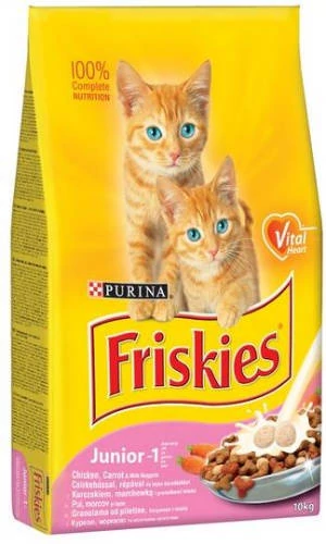 PURINA FRISKIES JUNIOR MACSKA ELEDEL CSIRKE 10KG