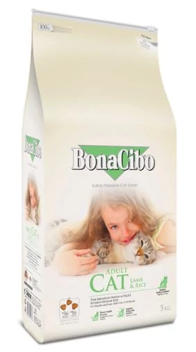 BONACIBO CAT ADULT BÁRÁNY-RIZS-SZARDELLA RÁK 5KG