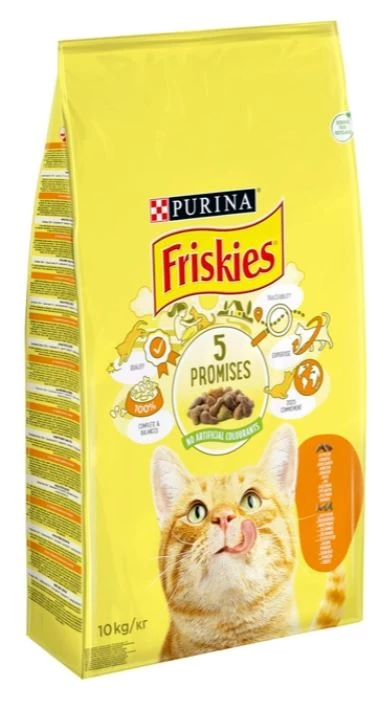 PURINA FRISKIES ADULT MACSKA ELEDEL CSIRKE 10KG