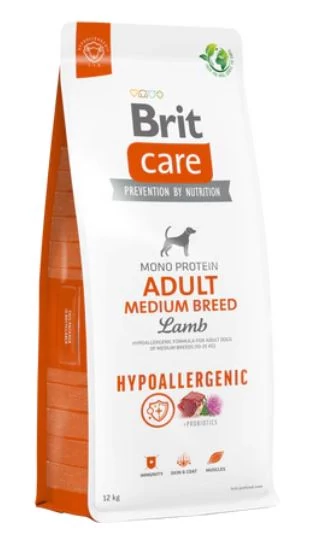 BRIT CARE HYPOALLERGÉN ADULT MEDIUM BREED LAMB RICE 12KG