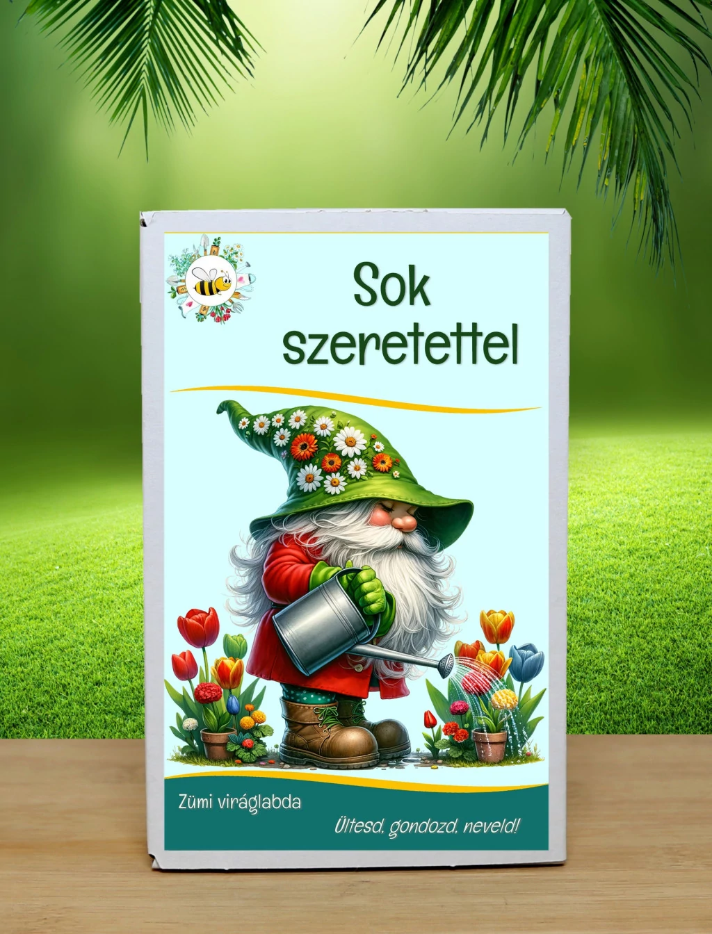 12 db.-os Feliratos Sok Szeretettel viráglabda-évelő vadvirág vetőmag keverékkel